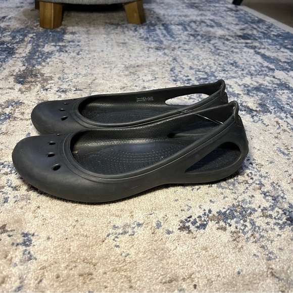Crocs Kadee Black Ballerina Flats Size 9 - Picture 2 of 8